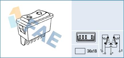 FAE 62600 - Вимикач, стеклолод'емнік autozip.com.ua