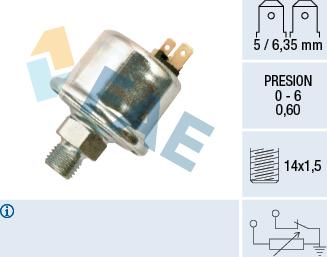 FAE 14580 - Датчик, тиск масла autozip.com.ua