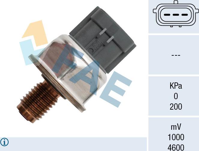 FAE 15606 - Датчик, тиск подачі палива autozip.com.ua