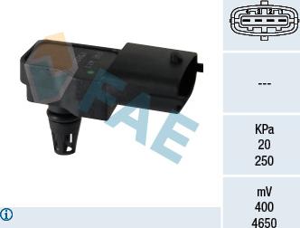 FAE 15097 - Датчик, тиск у впускний трубі autozip.com.ua