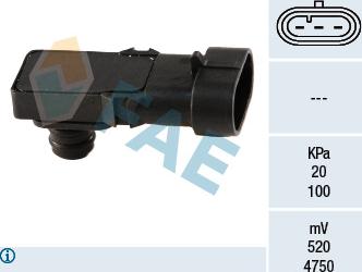 FAE 15016 - Датчик, тиск у впускний трубі autozip.com.ua