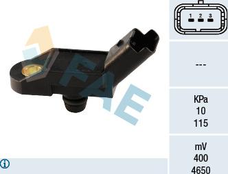 FAE 15011 - Датчик, тиск у впускний трубі autozip.com.ua