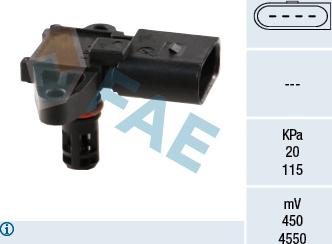 FAE 15034 - Датчик, тиск у впускний трубі autozip.com.ua