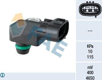 FAE 15164 - Датчик, тиск у впускний трубі autozip.com.ua