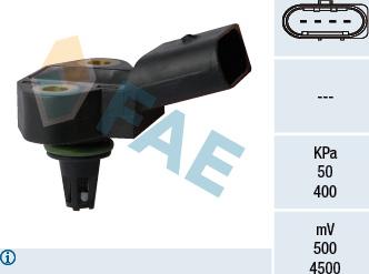 FAE 15102 - Датчик, тиск у впускний трубі autozip.com.ua