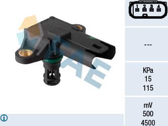 FAE 15189 - Датчик, тиск у впускний трубі autozip.com.ua