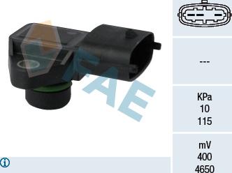 FAE 15125 - Датчик, тиск у впускний трубі autozip.com.ua