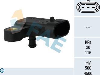 FAE 15120 - Датчик, тиск у впускний трубі autozip.com.ua