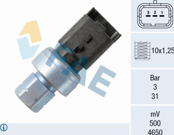 FAE 15806 - Пневматичний вимикач, кондиціонер autozip.com.ua