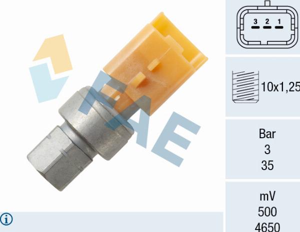 FAE 15807 - Пневматичний вимикач, кондиціонер autozip.com.ua