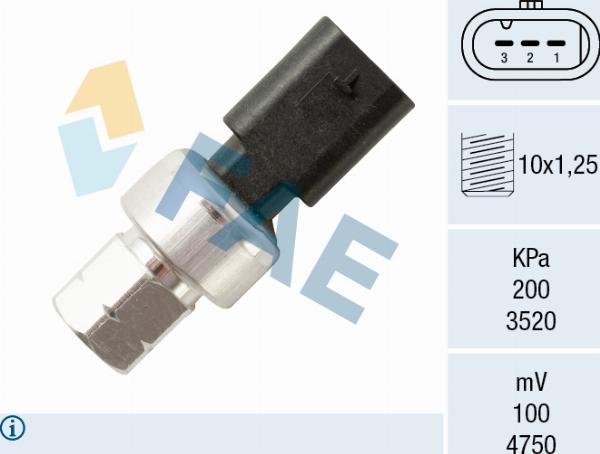 FAE 15814 - Пневматичний вимикач, кондиціонер autozip.com.ua