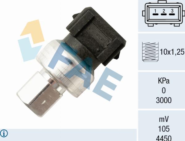 FAE 15818 - Пневматичний вимикач, кондиціонер autozip.com.ua