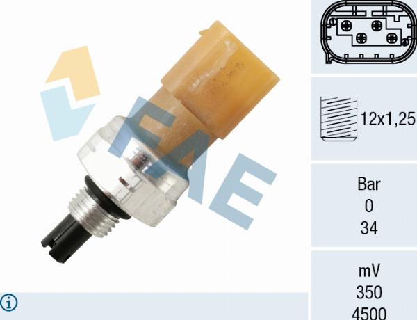 FAE 15822 - Пневматичний вимикач, кондиціонер autozip.com.ua