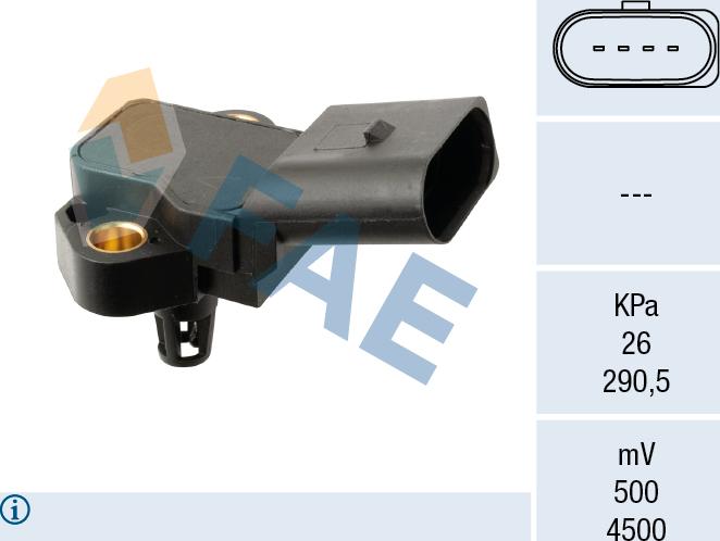 FAE 15279 - Датчик, тиск наддуву autozip.com.ua