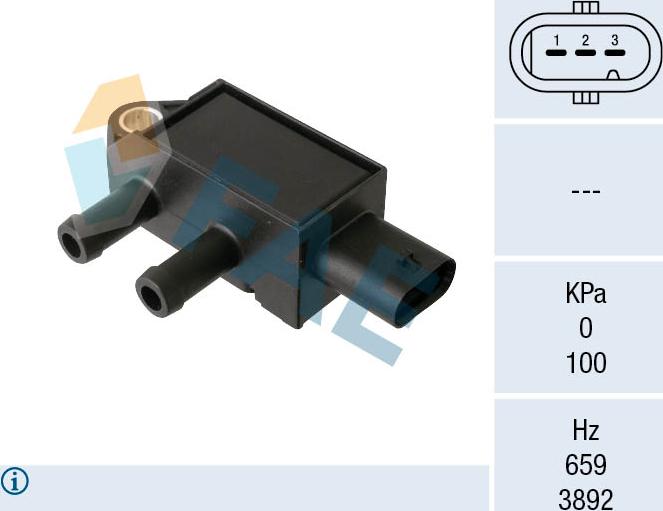 FAE 16159 - Датчик, тиск вихлопних газів autozip.com.ua