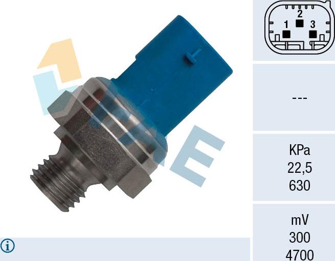 FAE 16158 - Датчик, тиск вихлопних газів autozip.com.ua