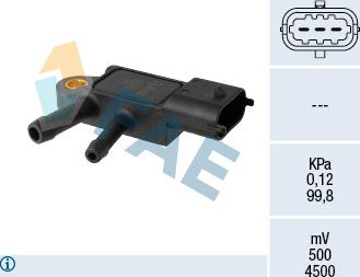 FAE 16152 - Датчик, тиск вихлопних газів autozip.com.ua