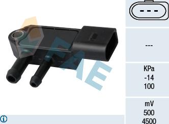 FAE 16109 - Датчик, тиск вихлопних газів autozip.com.ua