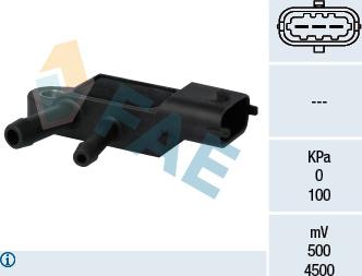 FAE 16105 - Датчик, тиск вихлопних газів autozip.com.ua