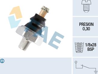 FAE 10610 - Датчик, тиск масла autozip.com.ua