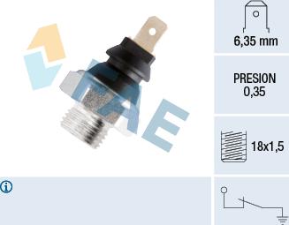 FAE 11620 - Датчик, тиск масла autozip.com.ua