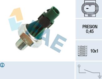 FAE 12571 - Датчик, тиск масла autozip.com.ua