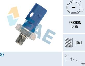 FAE 12870 - Датчик, тиск масла autozip.com.ua