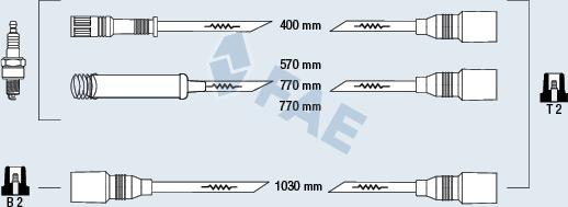 FAE 85980 - Комплект проводів запалювання autozip.com.ua