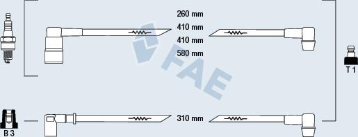 FAE 85470 - Комплект проводів запалювання autozip.com.ua