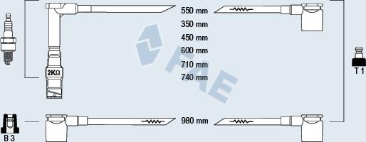 FAE 85500 - Комплект проводів запалювання autozip.com.ua