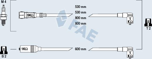 FAE 85694 - Комплект проводів запалювання autozip.com.ua