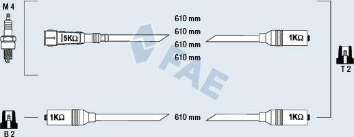 FAE 85690 - Комплект проводів запалювання autozip.com.ua