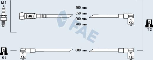 FAE 85693 - Комплект проводів запалювання autozip.com.ua