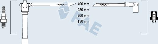 FAE 85647 - Комплект проводів запалювання autozip.com.ua