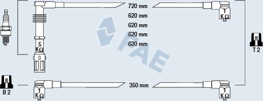 FAE 85680 - Комплект проводів запалювання autozip.com.ua