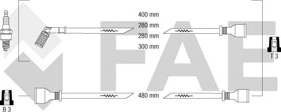 FAE 85670 - Комплект проводів запалювання autozip.com.ua