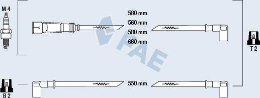 FAE 85020 - Комплект проводів запалювання autozip.com.ua