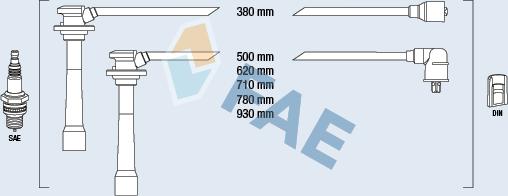 FAE 85149 - Комплект проводів запалювання autozip.com.ua