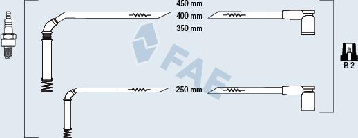 FAE 85126 - Комплект проводів запалювання autozip.com.ua