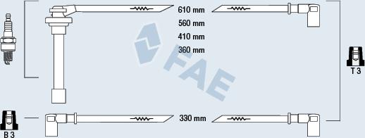 FAE 85840 - Комплект проводів запалювання autozip.com.ua