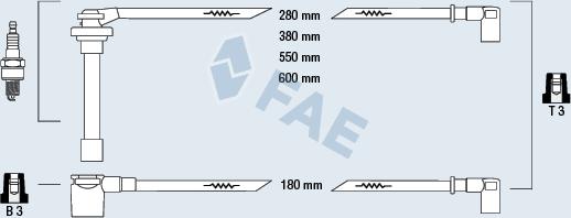 FAE 85850 - Комплект проводів запалювання autozip.com.ua