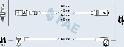 FAE 85865 - Комплект проводів запалювання autozip.com.ua