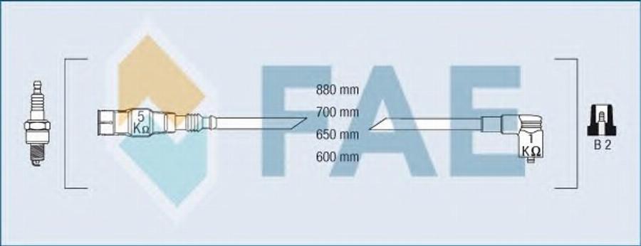 FAE 85876 - Комплект проводів запалювання autozip.com.ua