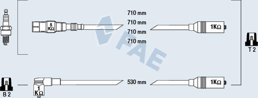 FAE 85870 - Комплект проводів запалювання autozip.com.ua