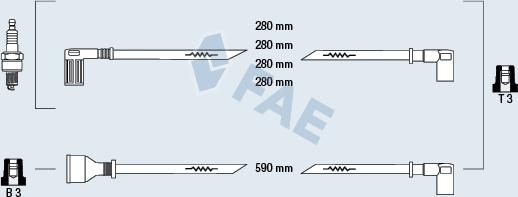 FAE 85370 - Комплект проводів запалювання autozip.com.ua