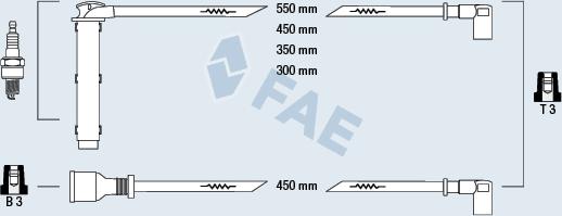 FAE 85765 - Комплект проводів запалювання autozip.com.ua