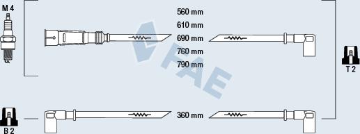 FAE 83950 - Комплект проводів запалювання autozip.com.ua