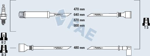 FAE 83550 - Комплект проводів запалювання autozip.com.ua
