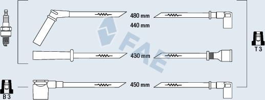 FAE 83561 - Комплект проводів запалювання autozip.com.ua