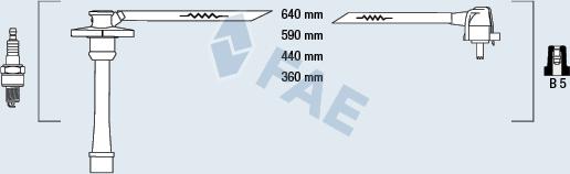 FAE 83581 - Комплект проводів запалювання autozip.com.ua